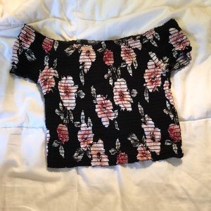 Off the shoulder crop top